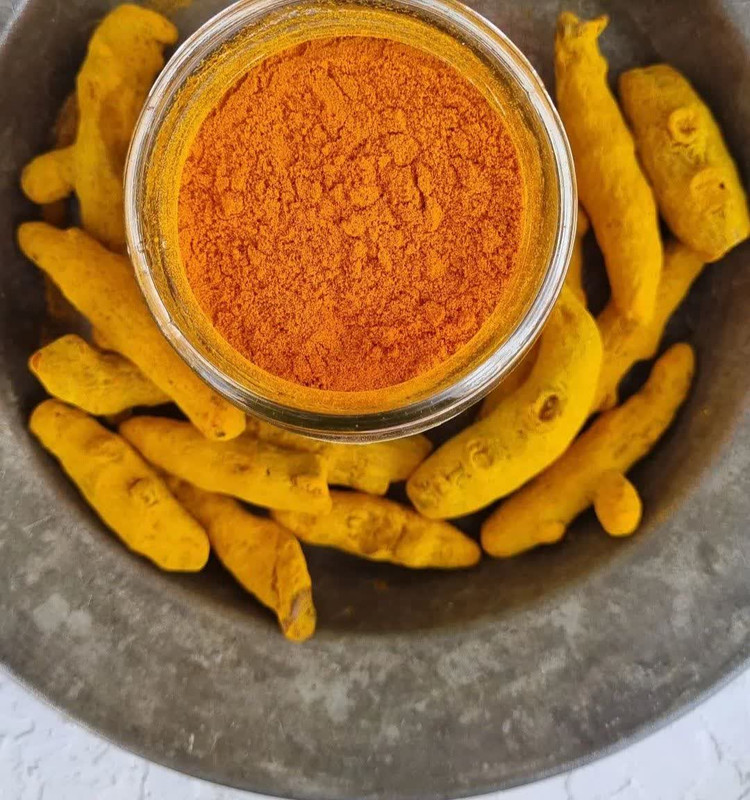 زردچوبه شسته شده و خالص